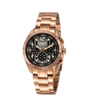 Bobroff BF0016V2 - Reloj para hombre automático acero inoxidable• material: acero inoxidable• cristal: saphir• pulsera: acero inoxidable• correa: oro rosado• resistencia al agua: 100 m (10 ATM)• tamaño de la caja: 42 mm