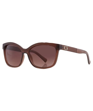 Gafas de sol de mujer de color marrón - Guess GF0300-5745F• material: resina• color: marrón• tamaño: 58/18/135 mm (longitud de la lente / ancho del puente / longitud de la varilla)  DEGRADED-CATEGORY 3