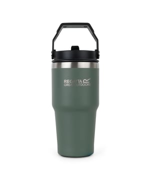 Material: 304 Stainless Steel. Durable. Carry Handle, Double Wall, Flip Up Straw, Insulated, Keeps Drinks Cold For 12 Hours, Keeps Drinks Warm For Up To 6 Hours, Leakproof, Non-Slip Base, Rubber Base, Thermulate Insulated. Design: Logo, Plain. Capacity: 0.6L.