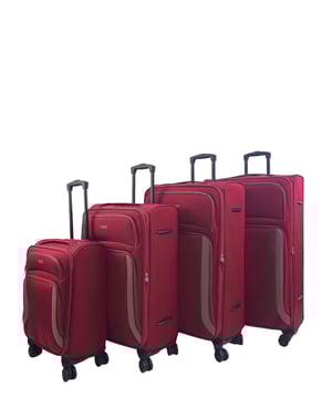 Ga op avontuur met onze voortreffelijke bagageset met 8 wielen. GEWELDIGE COMPATIBILITEIT MET LUCHTVAARTMAATSCHAPPIJ: We begrijpen dat reizigers gedurende hun hele leven met veel verschillende luchtvaartmaatschappijen kunnen vliegen. Daarom hebben we deze handbagage zo ontworpen dat deze wordt geaccepteerd door de overgrote meerderheid van luchtvaartmaatschappijen in Groot-Brittannië, Europa en Noord-Amerika. Waaronder easyJet, British Airways, Delta, Flybe, Lufthansa, Ryanair (Priority Boarding), Norwegian, Jet2, KLM, Virgin Atlantic en nog veel meer. (Neem contact op met uw luchtvaartmaatschappij voordat u een aankoop doet). Belangrijkste kenmerken: Opvallende kleuren: Dompel jezelf onder in de allure van het paradijs met een levendige kleur Compacte cabinegrootte: Voldoet aan de eisen van luchtvaartmaatschappijen voor probleemloos instappen, met een ruim interieur en manoeuvreerbaar met een stevig handvat en 360 graden wielen. Soepele 360 ​​graden dubbele spinners met 8 wielen voor moeiteloze mobiliteit Veilig geïntegreerd 3-cijferig slot voor verbeterde veiligheid. Gemaakt van ultrasterk Jacquard nylon 600D-materiaal voor duurzaamheid. Zelfsluitende telescopische handgreep en ritssluiting voor eenvoudig gebruik. Geniet van de perfecte mix van functionaliteit en esthetiek met onze reiscollectie - uw paspoort voor een naadloze en stijlvolle reis. 20 inch handbagage - maat 55 x 40 x 20 cm Gewicht: 2,5 kg Capaciteit: 38 liter 26 inch medium koffer - maat 73 x 44 x 29 cm Gewicht: 3,3 kg Capaciteit: 95 liter 29 inch grote koffer - maat 84 x 47 x 32 cm Gewicht: 4 kg Capaciteit: 127 liter 31 inch X grote koffer - maat 89 x 51,5 x 36 cm Gewicht: 4,3 kg capaciteit : 165 Liter Het betreft een set van 4 stuks maten | Cabine+ Middel+ Groot + XL