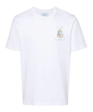 The Objets En Vrac T-Shirt is a screen-printed organic cotton tee, completed with a classic crewneck, short sleeves and Casablanca Paris branded label, designed for a relaxed fit.