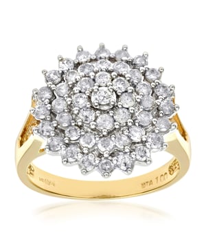 Oro amarillo de 18 quilates (750): 6 g; # Diamante: 1ct