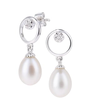 9K (375) geel goud: 1,96 gram; # Diamant: 0,01 ct; # Gekweekte parel: 7,62 ct
