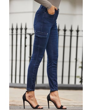 REASONS TO BUY:

Your not-so-boring staple
Skinny jeans are always in style
Elevated with on-trend cargo pockets
Made from our signature soft stretch denim
Day-to-night black wash
With a nice top and heels or cosy knit and boots

Inside leg to fit: Short 29" | Regular 31" | Long 33"