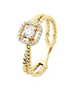 Solitare Diamonds 0.33 CTS Joyería House (Stone Center Diamond 0.15 CTS 1x Entourage + 18 x 0.01 CTS) - HSI de calidad (Color H - Calidad SI1) - Joyas de oro amarillo 375 milésimas de tamaño 48 Disponible 62 - 2 años Garantía contra defectos de fabricación - Entregado En un caso con un certificado de autenticidad y una garantía internacional, todas nuestras joyas se hacen en Francia.