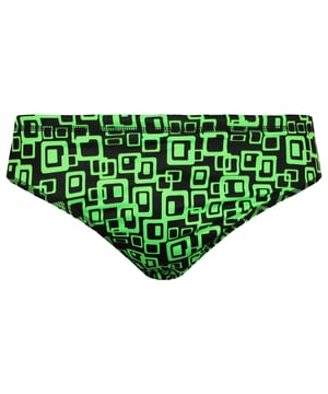 Maru Printed Stretch Waist Black/Green Mens Groove Pacer Brief MS4564