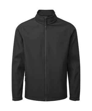 Buitenmaterialen: 100% gerecycleerd polyester. Voering: gebonden fleece. Stof: Dubbellaags, Softshell. 280gsm. Ontwerp: Eenvoudig. Kinbeschermer, Easy-Care. Stoftechnologie: Waterdicht, Winddicht. Manchet: Verstelbaar, Haak en Lusband. Mouwtype: Met lange mouwen. Halslijn: Staande Kraag. Zakken: 2 Zijzakken, Rits. Geen. van Zakken: 2. Bevestiging: Volledige ritssluiting. Zoom: Trekkoord, Elastisch. Duurzaamheid: Amfori, BSCI, GRS gecertificeerd.