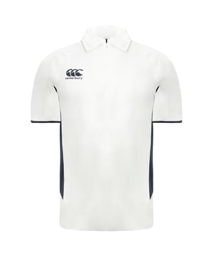 Canterbury Pro Junior Kids Off White Short Sleeve Cricket Shirt E732833 070