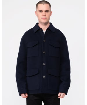 Crafted in a premium wool blend with a touch of cashmere, this jacket features a double-faced, handstitched construction with split seams for an unconstructed look. Cut for a regular fit that sits at the hips, this jacket is detailed with four patch pockets at the front for a nod to utility design.

Regular fit
Hip length
Four patch pockets
Unlined

Wool 74%, Polyester 18%, Cashmere 4%, Other Fibers 4%
7706248
 