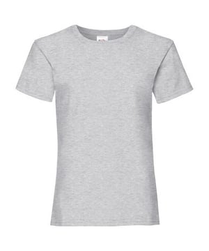 Pack of 2. Cotton/Lycra® rib crew neck with taped neckline. Produced using Belcoro® yarn for a softer feel and cleaner printing process. Fine knit gauge for enhanced printability. Styled for young girls with shorter sleeves, a smaller collar and side seams for waist shaping. Also available in mens sizes, code 61036. and in ladies sizes, code 61046. Weight: 160-165g/m². Fabric: 100% cotton, Belcoro® yarn. 3-4 (21-22: To Fit (ins)). 5-6 (23-24: To Fit (ins)). 7-8 (25: To Fit (ins)). 9-11 (27: To Fit (ins)). 12-13 (29: To Fit (ins)). 14-15 (31-32: To Fit (ins)). FRUIT OF THE LOOM - a brand steeped in tradition, offering a comprehensive range of garments.
