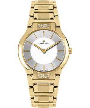 Pierre Petit: Reloj plateado Serie Laval para mujer