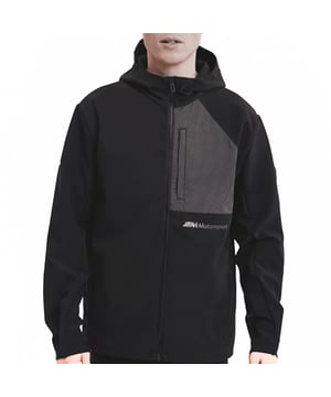 Puma BMW Motorsport Explorer Jacke Herren Schwarz Synthetik. Authentisches Kleidungsstück der Marke Puma - Streetwear/Sportswear Design von Puma - Mode von Puma für Herren, perfekt für den Alltag - Die schwarze Puma Jacke lässt sich hervorragend mit der restlichen Garderobe kombinieren - Bequemes Synthetikmaterial - klassisch - BMW Motorsport Explorer -