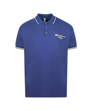 Moschino Tipped Collar Blue Polo Shirt. Moschino Tipped Collar Blue Polo Shirt. Branded Logo On The Left Chest. Regular Fit, Fits True To Size. 100% Cotton. Product Code - 3A13042330 0290