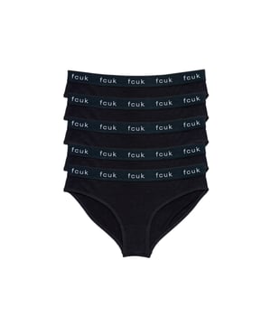 Refresh your everyday essentials with this five-pack of French Connection briefs. Features elastic waistband with a classic FCUK branding logo. Made from stretch cotton fabric to ensure comfortable wear.