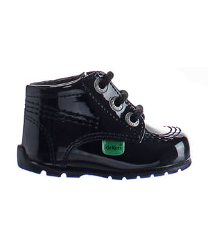 Kickers Kick Hi B Core Lace-Up Negro Otro Cuero Botas Niños 1 KF0000423BXW