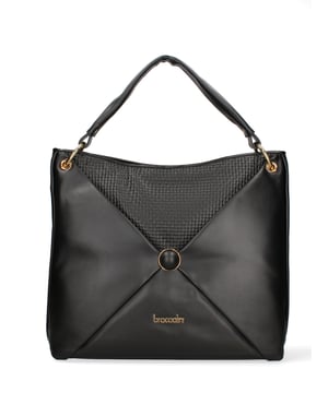 Bolso bandolera para mujer. El cierre es con botón magnético. Los bolsillos internos son uno con cremallera y otro abierto. Los bolsillos externos están ausentes. Falta la correa para el hombro. El mango es de cuero. Hay un compartimento interno. El material exterior es 100% Piel Auténtica. Internamente es 100% Poliéster. Medidas: 14x35x40 cm. Hecho en Italia