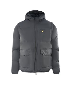 Lyle & Scott 2 in 1 Ripstop Black Puffer Jacket. Brave the elements in style with the Lyle & Scott Jacket. This sleek coat is designed That looks great with almost any outfit. Make a statement with a jacket that looks great and keeps you protected from the elements.. Lyle & Scott Black Coat, Hooded, 100% Polyester Lining: 62% Cotton, 38% Nylon. Central Zip Closure, 2 Pockets. Regular Fit, Fits True To Size, Branded Badge Front Left Chest. Style: JK1323V Z865