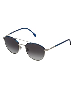 Gafas de sol unisex de color azul y plata - Lozza SL2290M-0581• material: acetato• color: azul y plata• tamaño: 53/20/140 mm (longitud de la lente / ancho del puente / longitud de la varilla)  Category 3 - Manufactured in Italy