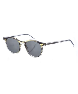 Gafas de sol Elkano.
Gafas de sol Zen con montura de acetato.
Color Transparente-caramelo
Forma pantos.
Lentes de color Verde
Patillas de acetato.
100% Protección UV. 
Incluye una funda neutra de tela.

Medidas:  Alto lente: 47 mm
Ancho lente: 50 mm.
Puente: 21 mm.
Patillas: 145 mm.

Limpieza y manutención:
-Limpiar las gafas con agua y jabón (neutro).
- No utilice paños sucios o abrasivos, que puedan alterar las características de los filtros.
- Utilice solo accesorios y repuestos originales.