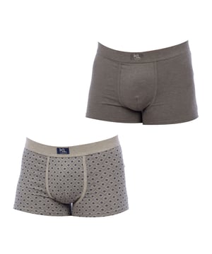 Pack of 2 Boxer Shorts for men by Kisses&Love. Men's underwear made of breathable fabric with an anatomical front that provides support without squeezing.

 Our cotton briefs are made from a highly breathable fabric that promotes rapid evaporation of sweat and allows for optimal air circulation, helping to maintain excellent intimate hygiene and a long-lasting feeling of freshness. Elastic waistband with brand name detail.

 For those who value both comfort and style in everyday underwear, these classic, patterned boxer briefs are perfect. They are made from 95% cotton and 5% elastane, fabrics that guarantee softness, elasticity and an exceptional fit.

 High Quality & Durable Cotton We only use high quality cotton, carefully selected to ensure long life, soft texture and superior resistance to wear and deformation, even after numerous washes and prolonged use.

 Men's cotton boxer shorts are the perfect gift for any occasion and person... For yourself, your father, brother, son, nephew, friend... On his birthday, anniversary, Christmas, New Year.

 Choose style, quality and comfort with Kisses&Love and treat yourself!
 Composition: 95% Cotton, 5% Elastane
 Care:
Wash at maximum temperature 30º.
 Dry at low temperature.
 Do not use bleach.
 Do not iron.
 Do not dry clean.