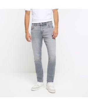 Skinny fit, Denim fabric, Faded, Belt loops, Classic 5 pockets, Button and zip fastening, Cotton for this product has been responsibly sourced