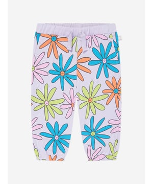 Introducing the Stella McCartney Baby Girls Flower Joggers in Purple, a luxurious addition for AW2024 that blends high fashion with delightful comfort. Here are the exclusive features: Signature Stella Style: Chic floral detailing meets vibrant purple, perfect for fashionable little ones. Premium Comfort: Crafted with soft, eco-friendly fabrics that ensure all-day comfort. Versatile Appeal: Ideal for both playful outings and Cosy days in.Elevate her wardrobe with these must-have joggers. Shop now and infuse her style with Stella McCartney's iconic elegance!