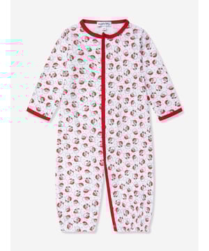 Introducing the Baby Winking Santa Converter in ravishing Red by Magnolia Baby - an exquisite high-end designer piece perfect for your Baby Unisex! Characterized by key traits: Exclusive Design: Features an adorable yet chic winking Santa print, ensuring a trendy look for your baby. Unmatched Comfort: Crafted with premium high-quality fabric to offer your baby maximum comfort during their delightful daily adventures.   Wardrobe Refresh: This unique converter will infuse a dose of style into your Baby Unisex‚ wardrobe, making them the center of attraction.Elevate your little one's style effortlessly with the Baby Winking Santa Converter. Order now!
