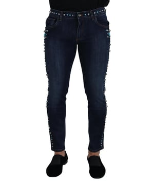 Marca: Dolce & Gabbana  
Condición: Nuevo con etiquetas  
Material: 98% algodón 2% elastano  
Color: Azul  
Cierre: Cremallera  
Detalles del logo  
Hecho en Italia