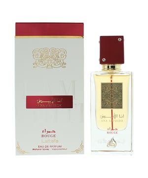 Ana Abiyedh Rouge by Lattafa is a Woody Spicy fragrance for women and men launched in 2016. Top notes are bright and fruity with notes of Nashi Pear, Kumquat and Bergamot. The middle notes are creamy caramel and geranium. The base notes are ambergris, musk and oakmoss. The fragrance is fruity with an aromatic twist