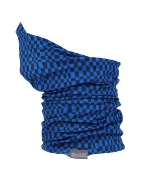 100% Polyester. Stof: Gebreid, Stretch. Stof Technologie: Slijtvast, Lichtgewicht, Vochtafvoerend, Sneldrogend, Windbestendig. Multifunctioneel, naadloos. Ontwerp: Checkerboard, Logo.