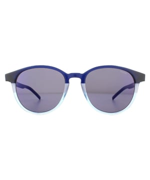 Las Gafas de Sol Hugo by Hugo Boss HG1127/S ZX9/XT Azul Mate Turquesa Azul Espejo son un estilo redondo contemporáneo fabricado en plástico hipoalergénico ligero. Las patillas delgadas están sutilmente marcadas con el logotipo de Hugo, al igual que el ángulo de la lente.