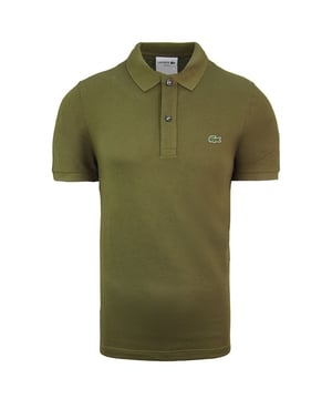 Lacoste Slim Fit Short Sleeve Collared Khaki Mens Polo Shirt PH4012 UXF
