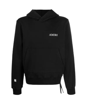 Black Amiri Hoodie, Regular Fit, Fits True To Size, 100% Cotton, Made in Italy, Ribbed Sleeve and Waist Endings, Hoodie, Black Hoodie, Streetwear