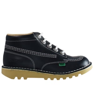 Kickers Kick Hi Core Ankle Lace-Up Blue Smooth Leather Kids Boots 1_KF0000409NDA