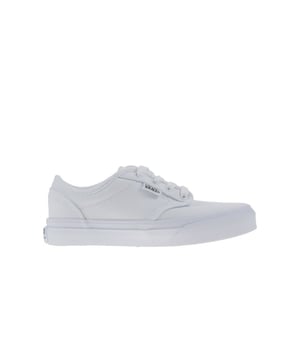 Vans Atwood Lace-Up White Canvas Kids Plimsolls Udt7hn