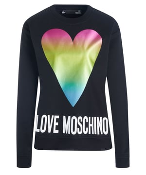 100% katoen; Love Moschino-trui; Model: W630638M4266 C74; Hoogwaardige afwerking; Zacht katoen; Ronde hals, lange mouwen; Ik hou van Moschino-logodetails
