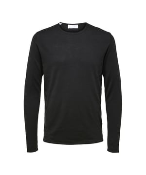 Cuello redondo de punto Rocks para hombre. Hecho de algodón y tencel, el Rocks Knit Crew Neck tiene un bonito corte ajustado.  Marca: SelectedNombre del modelo: Rocks Knit Crew NeckCategoría: men's Rocks Knit Crew NeckComponentes: algodón, tencelColor: negro