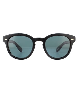 Oliver Cary Grant Grant OV5413SU 14923R Black Blue Polarised Sonnenbrille ist eine runde Form Design mit einem dicken Acetat-Rahmen und einem Vintage-inspirierten Schlüsselloch-Brücke. Sie sind vollständig handgefertigt, so dass die außergewöhnliche Qualität immer gewährleistet ist.