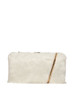 A girls wardrobe is never too full of fabulous bags! Set the trend this season with this funky and tactile faux fur Pandora clutch bag- the must have statement look. Inside is lined with fuchsia twill lining and the handy slip pocket- perfs for your party night essentials! It comes with a fierce detachable gold chain shoulder strap so you can switch up the style to suit whatever outfit you are slayin. Features: , Tactile faux fur exterior, Metal frame and clasp, Detachable chain shoulder strap, Fuschia twill lining, Inner slip pocket Style Ref: 81853 WHITE