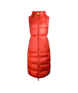 Orange Jacke von Parajumpers, zwei Reisverschlusstaschen vorne, normale Passform, Reisverschluss, Orange, Jacke aus 100 % Polyamid, Daunenjacke