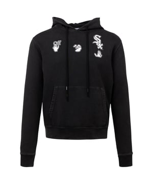 Off-White Black Hoodie MLB Chicago Elastische mouw- en zoomuiteinden, 100% Katoen Verstelbare capuchon met koord Stijlcode: OMBB034G21FLE0041001
