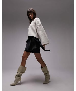 Skirts by Topshop Welcome to the next phase of Topshop Drape design High rise Zip-side fastening Regular fitSold By: Asos