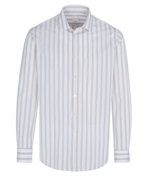 100% algodón; camiseta de Pal Zileri;  Modelo: O370G45S---50743 35;  Mano de obra de alta calidad;  100% algodón suave;  Muy ajustado a la figura;  cuello Kent clásico;  Tapeta de botones con 7 botones;  puños deportivos;  Detalles del logotipo de Pal Zileri