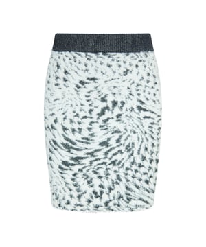 Dieser gestrickte Midi-Bleistiftrock aus Jacquard mit Tiermuster ist eine luxuriöse Ergänzung Ihrer Garderobe. Das dezente, flauschige Zebramuster sorgt für einen Hauch von Raffinesse und Stil. Der elastische Bund dieses Rocks ist auf Komfort ausgelegt und sorgt für einen sicheren Sitz. Perfekt, um Ihrem Outfit ein gemütliches Detail hinzuzufügen.  Felsen