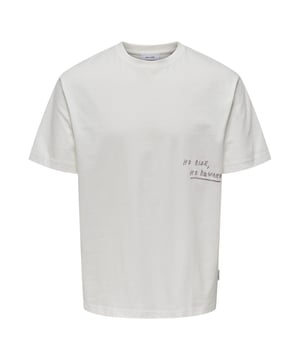 Entdecken Sie das Only & Sons T-Shirt für Herren - Ihr neues Must-have für einen lässigen und stilvollen Look. Das kurzärmelige T-Shirt besticht durch seine lockere Passform und den modischen Print, der Ihrem Outfit eine besondere Note verleiht. Der klassische Rundhalsausschnitt und die lockere Passform sorgen für ein angenehmes Tragegefühl und einen perfekten Sitz. Aus hochwertigen Materialien gefertigt, ist das T-Shirt äußerst angenehm zu tragen und fühlt sich weich auf der Haut an. Es bleibt auch nach dem Waschen formstabil, da das Shirt um maximal 5% einläuft. Perfekt für den Alltag, die Freizeit oder entspannte Aktivitäten - dieses T-Shirt ist vielseitig und immer die richtige Wahl. Genießen Sie die ideale Mischung aus Stil und Komfort mit dem Only & Sons T-Shirt für Herren. Ihr neues Lieblingsstück für einen modischen und lässigen Look!