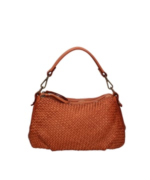 Bolso bandolera para mujer. El cierre es con cremallera. Los bolsillos internos son uno con cremallera y otro abierto. Los bolsillos externos son uno en la espalda con cremallera. La bandolera es ajustable y extraíble en piel. El mango es de cuero. Hay dos compartimentos internos. El material exterior es 100% Piel Auténtica. Internamente está forrado en tejido 70% algodón - 30% poliéster. Medidas: 31x18x12 cm. Hecho en Italia