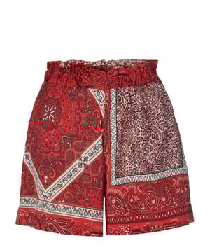 100% viscoso; pantalones cortos rosados; Modelo: 1N13258513 RZB; Mano de obra de alta calidad; 100% viscoso; cintura elástica; Dos bolsillos laterales; Detalles del logotipo de Pinko.