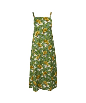 100% Cotton. Fabric: Coolweave, Poplin. Design: All-Over Print, Flowers, Tropical. Fabric Technology: Breathable, Ventilated. Elasticated, Front Seam Detail, Gathered Back. Neckline: Square Neck. Sleeve-Type: Sleeveless. Pockets: 2 Patch Pockets. Sustainability: Sustainable Materials. 8 UK: 32 in. 10 UK: 34 in. 12 UK: 36 in. 14 UK: 38 in. 20 UK: 45 in. 18 UK: 43 in. 16 UK: 40 in.