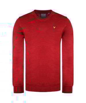 Lyle & Scott Lange Mouw Pullover Rood Heren Golf Trui KN1040G 741