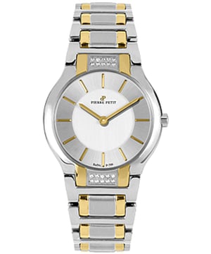 Pierre Petit: Reloj plateado Serie Laval para mujer
